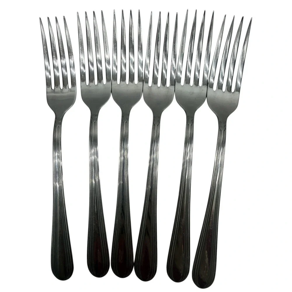 SILCO Stainless Steel Flatware‎ Set 21 Pc Forks Knives Spoons Commercial Grade